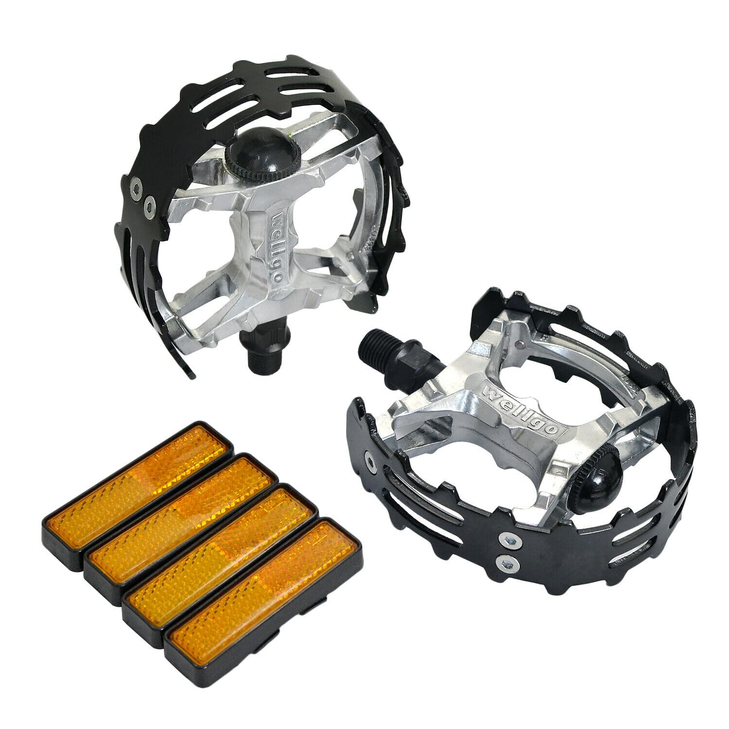 

Wellgo Old school BMX MTB XC-II Bear Trap 1/2 Bicycle Pedals, Gray, WE2978