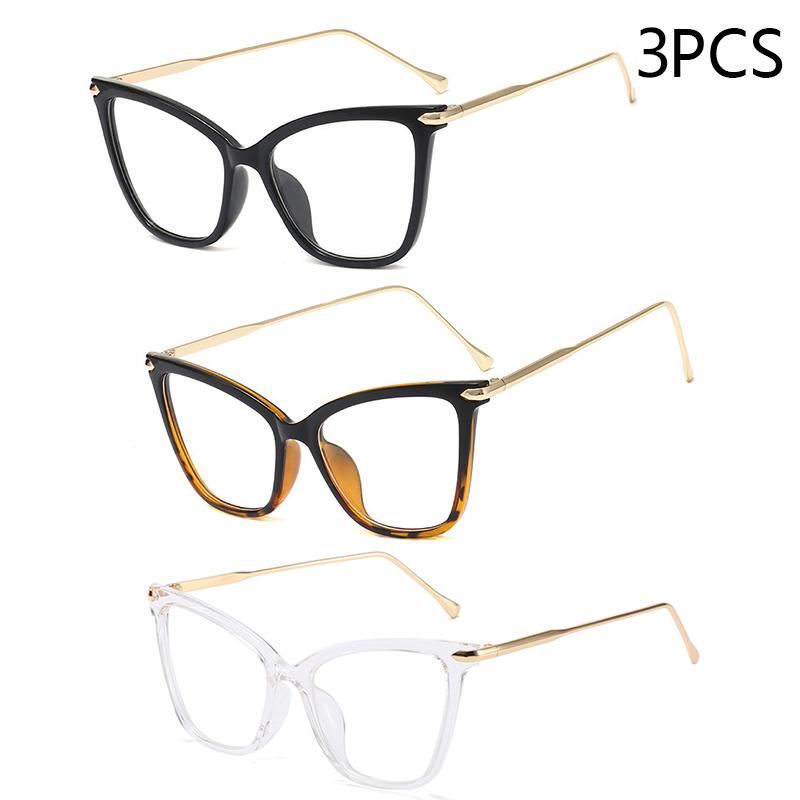 Ladies Retro Cat Eye Anti Blue Light Computer Glasses Reading And Playing Games To Protect Eyes