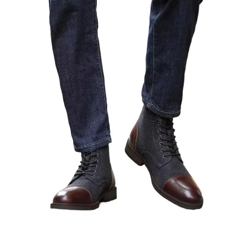 Chelsea Boots for Men Quality Mens Casual Shoes Autumn Winter High-top Male Formal Boots New Fashion Men Boots Botas Para Hombre