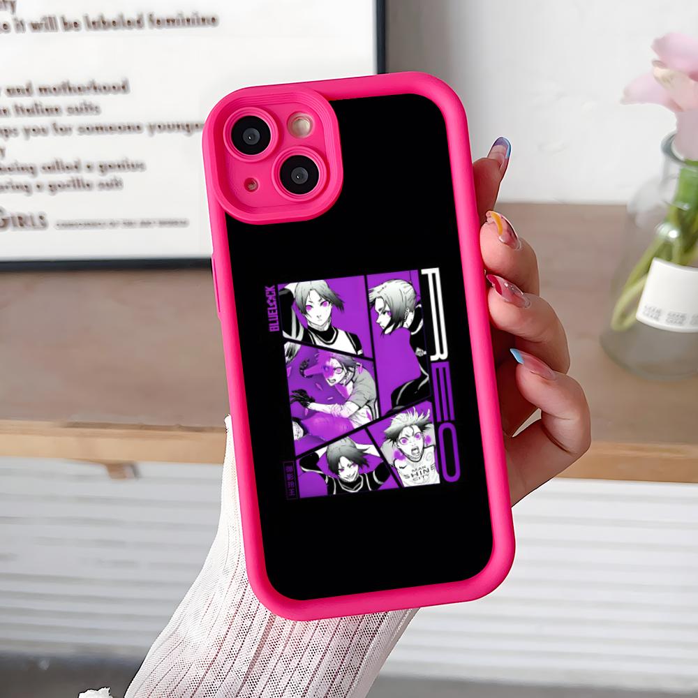 Blue Lock Reo Mikage Verdickte TPU Handyhülle für iPhone 17 16 15 14 13 12 11 Air Pro Max Plus Bunte Hülle