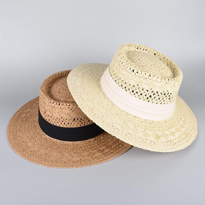 Summer Sun Hat Women 2026 Outdoor Travel Casual Straw Beach Cap Wide Brim Dome Fedora Sombrero Panama Cap
