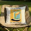 Federa Cuscino Artistica Cocktail Gin Tonic Morbida Reversibile Resistente Copricuscino Uso Multi-Scena per Casa Auto Comfort Quotidiano