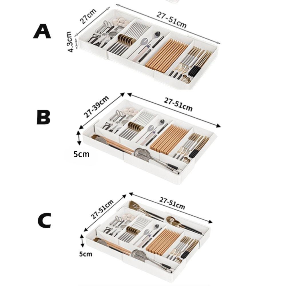 Expandable Drawer Organizer Adjustable Flatware Cutlery Holder Tray  Drawer Divider