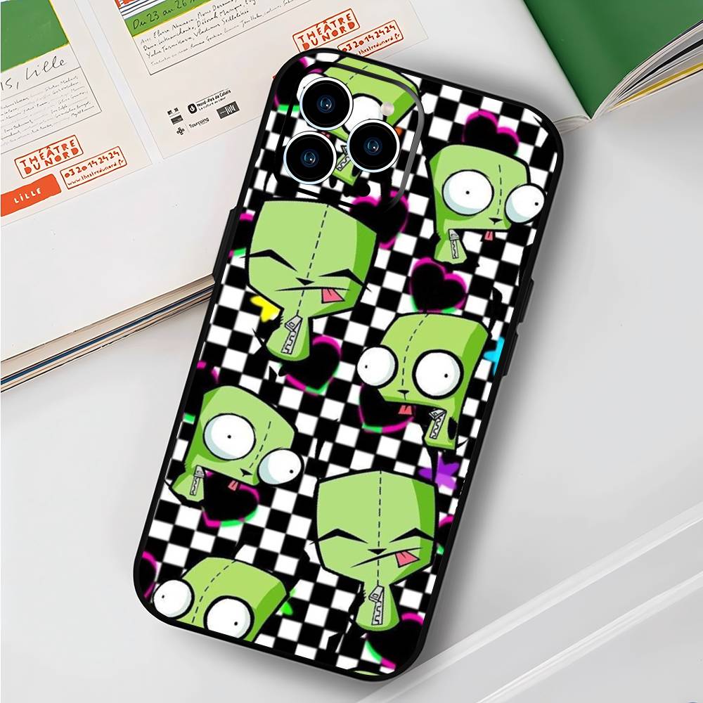 i-Invader Zim cartoon For Iphone 17 Air 16 Pro Max 15 14 13 Full Cover Anti-Shock MagSafe Cover