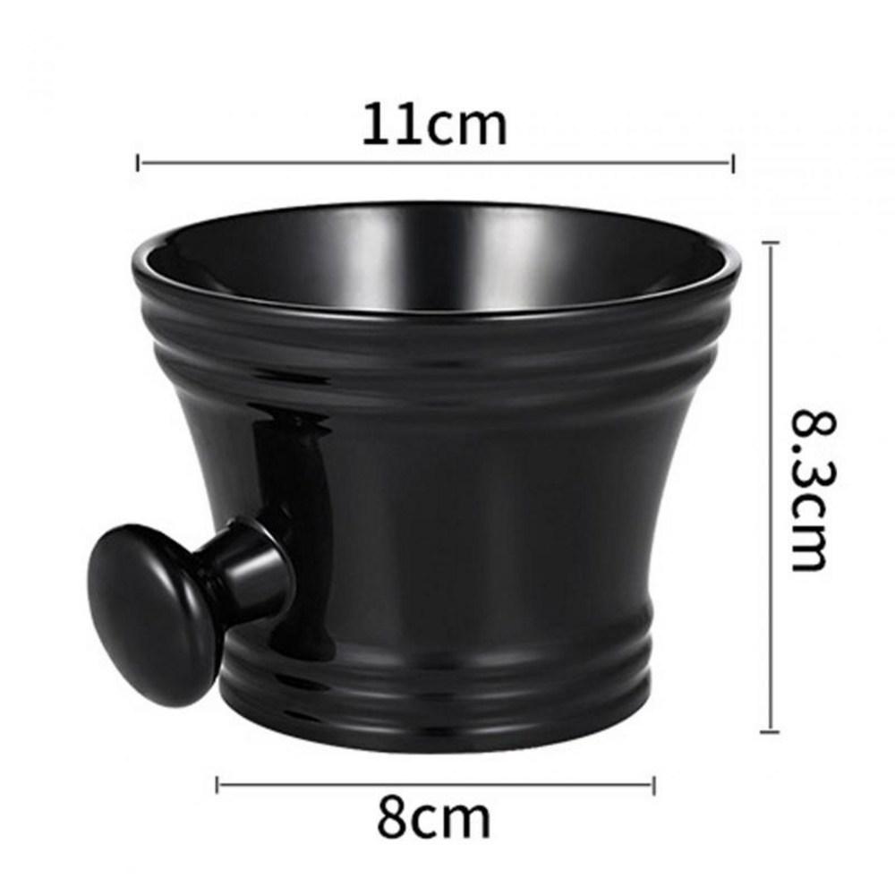 Hrnek na holení Hrnek na holení Mýdlo na holení a hrnek na holení pro muže, 11 cm x 8,3 cm, černý, ABS plast, 1 kus