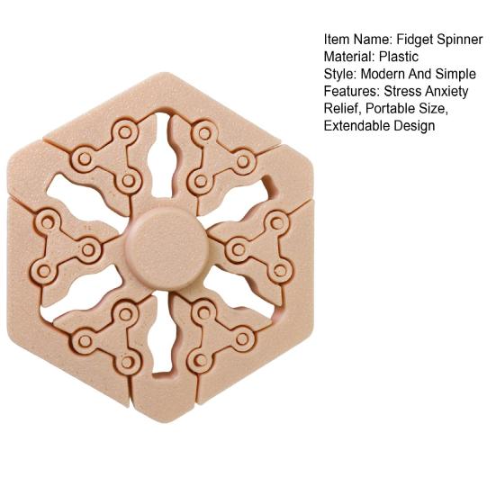 3D tištěný Fidget Spinner Hračka Proti Stresu a Úzkosti Rozšiřitelný Gyroskop na Prst Přenosná Cestovní Senzorická Hračka