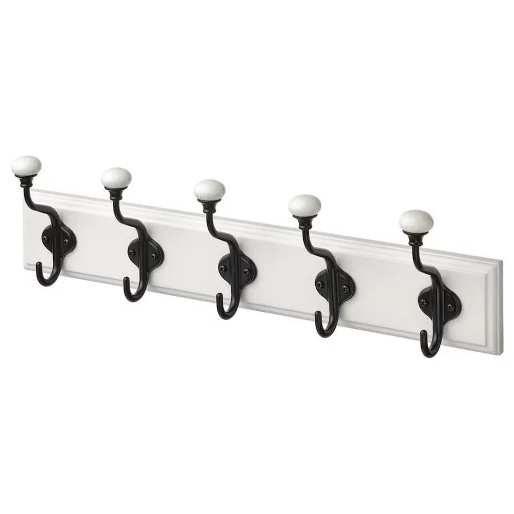 IKEA LANDKRABBA Rack with 5 Hooks, White (405.318.94)