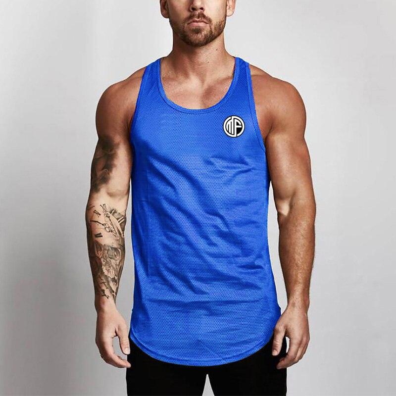 Muscleguys Lightweight Quick Dry Mesh Breathable Fitness Bodybuilding Vest Men Summer Workout T-Shirts