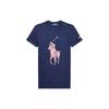 Polo FW22 Logo Print Crew Neck Short Sleeve T-Shirt Women Tops Navy-Blue WMPOKNINN820614-410