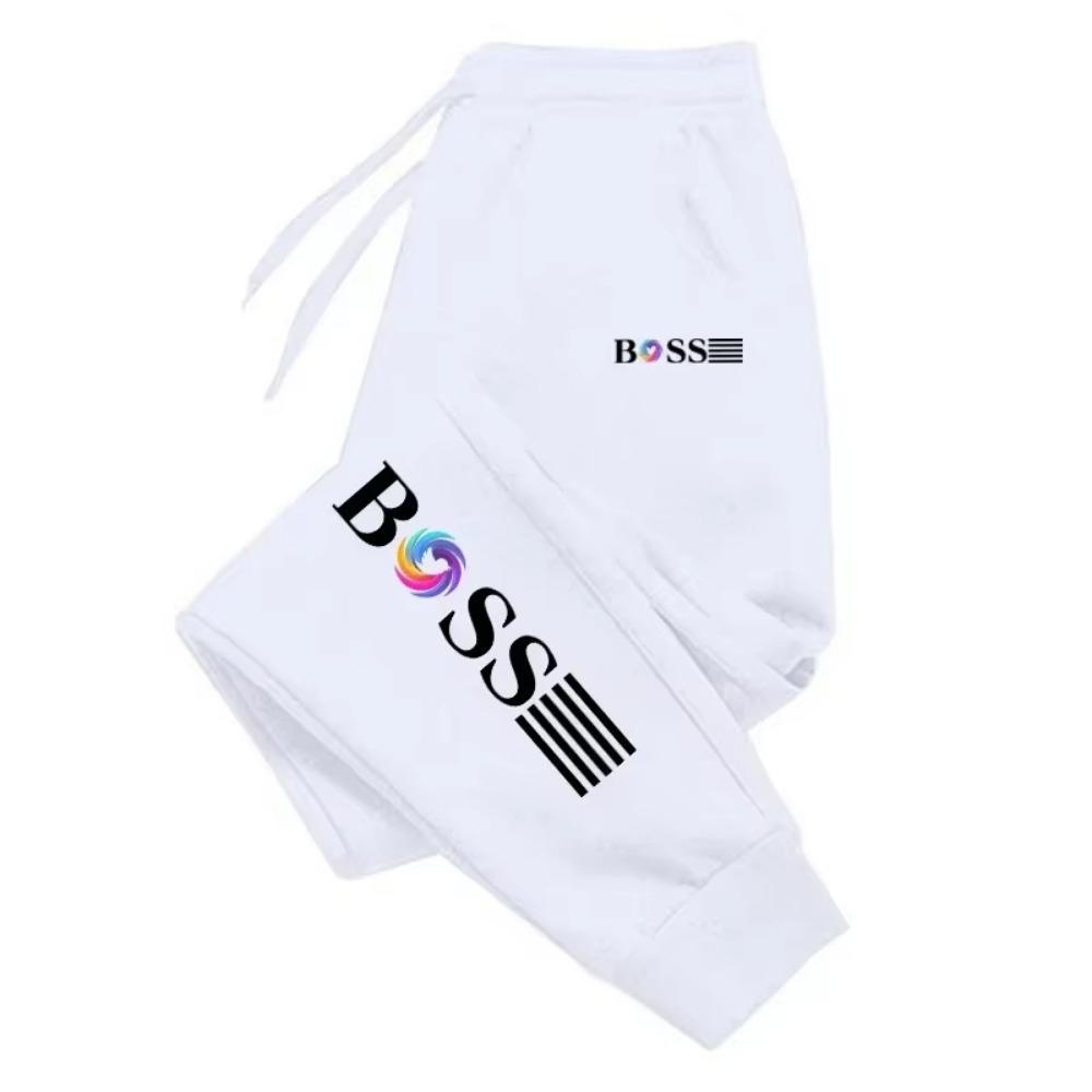 2025 New Men's Slow Running Sports Pants for Daily Leisure Boss Letter Pattern Printed Fitness Men's Sports Pants  Joggers