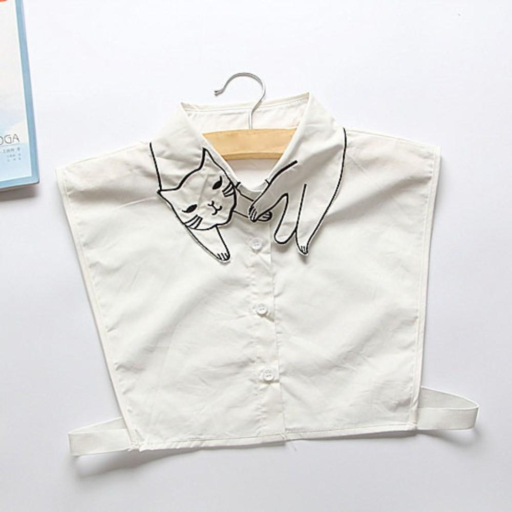 Slim Cat Fake Collar Cartoon Detachable False Collar Fashion Base Layer Top Weater Decorative