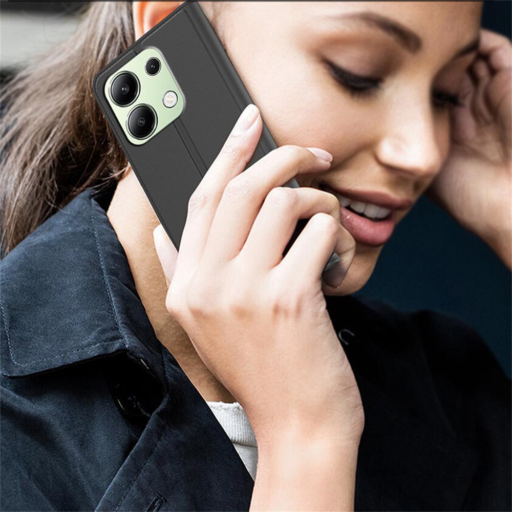 For Xiaomi Redmi Note 13 4G Case Magnetic Adsorption Shockproof Leather Phone Cover