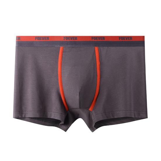 

Мужские трусы-боксеры средней посадки с эластичной талией, трусы-брифы с буквенным принтом, U-образные, эластичные трусы, повседневная одежда XXXL серый