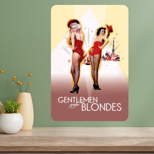 

Gentlemen Prefer Blondes Classic Movie Metal Poster Sign 20x30cm（7.8x11.8inch）