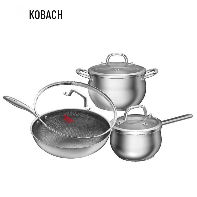 Kangbax Platinum Series 3-Piece Stainless Steel Cookware Set