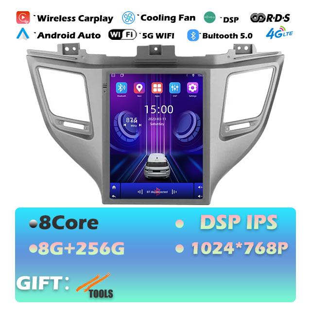 9.7'' For Hyundai Tucson 3 2015-2018 Carplay Android 14 Car Radio Multimedia Video Player Navigaion Head Unit Stereo Audio