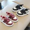 Kinder Freizeitsneakers Herbst 2026 Weiche Sohle Unisex Kleinkind Kind Niedrige PU-Schuhe Mit Klettverschluss