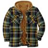 Giacca con cappuccio in flanella trapuntata casual da uomo, morbida e calda, a maniche lunghe, con cerniera, a quadri, per uomo, con cappuccio invernale, cappotto, capispalla