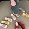 Muffin thick-soled one-word cool slippers women's shoes casual wear new versatile retro red sandals
