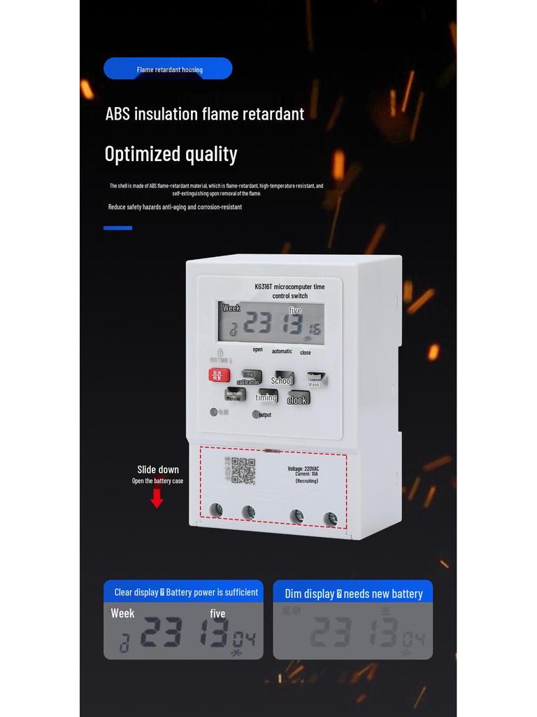 220V Microcomputer Time Switch 63AKG316TG Timer for Street Light Control