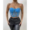 2023 European & American INS Style Lace Mesh Rose Tube Top Vest