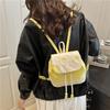 Schoolbag1011 New Splicing High-end College Style Backpack Fashionable Versatile Foreign Style Travel Commuting Portable Small Backpack