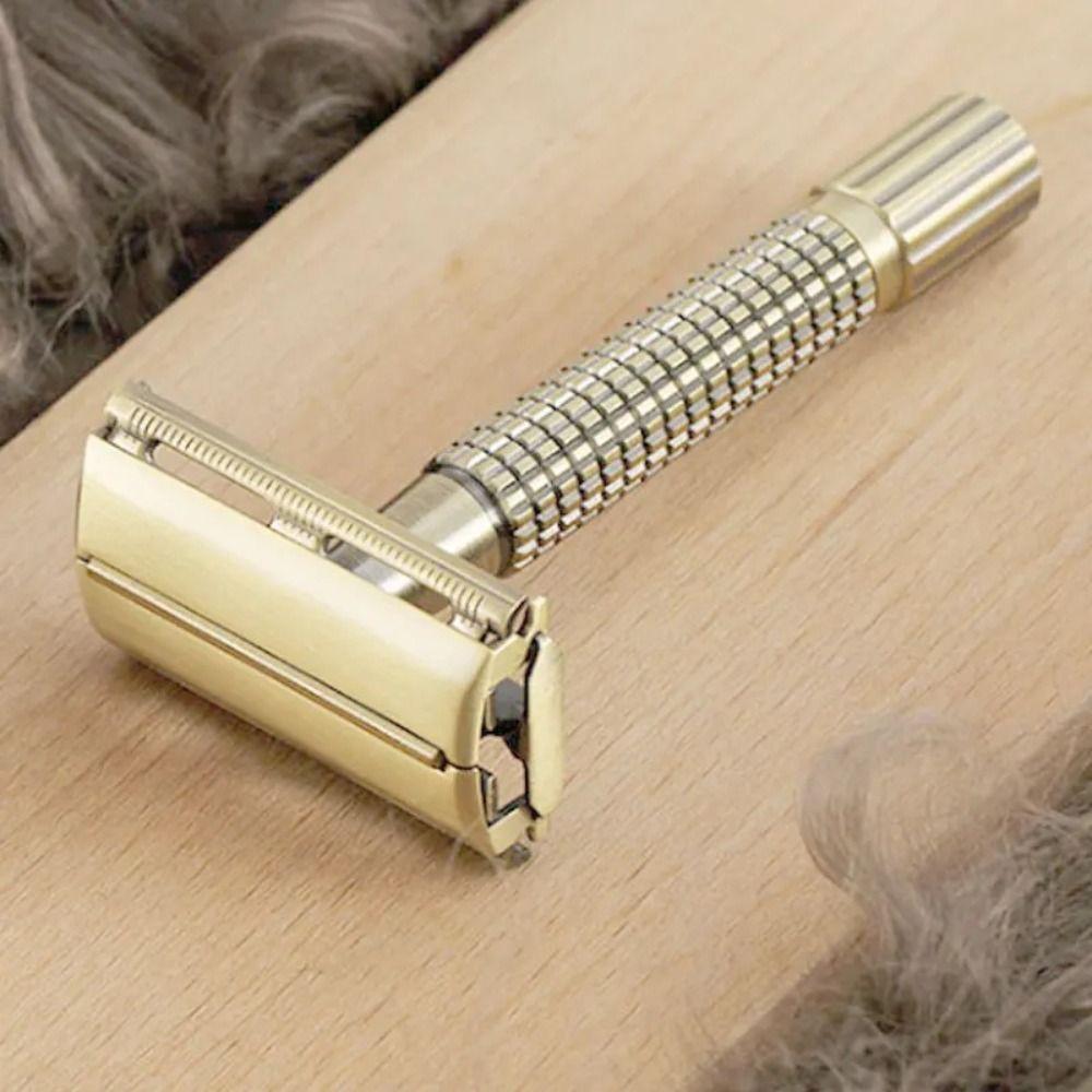 Double Edge Handle Razor Stainless Steel Facial Shave Exquisite Safety Razor Barber