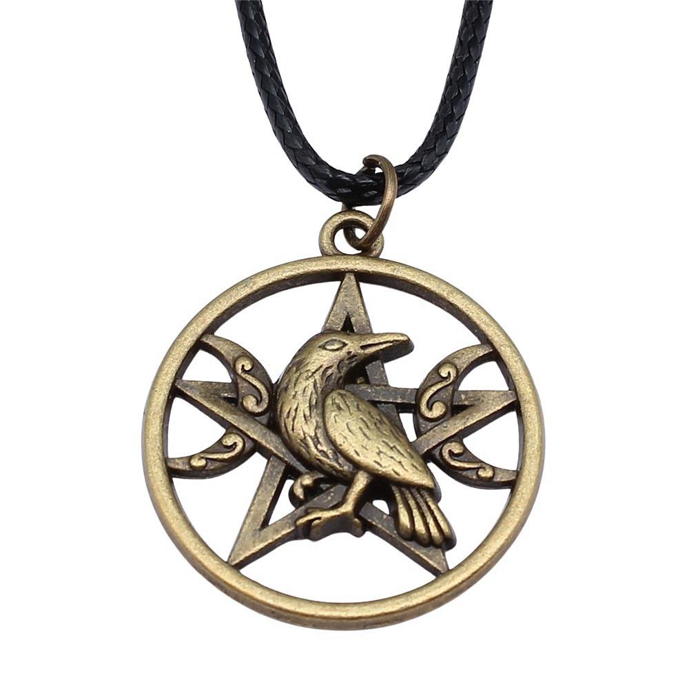 Star Pendant Necklace Vintage Minimalist Moon Sun Charms Cosmic Jewelry With 45cm Leather Chain