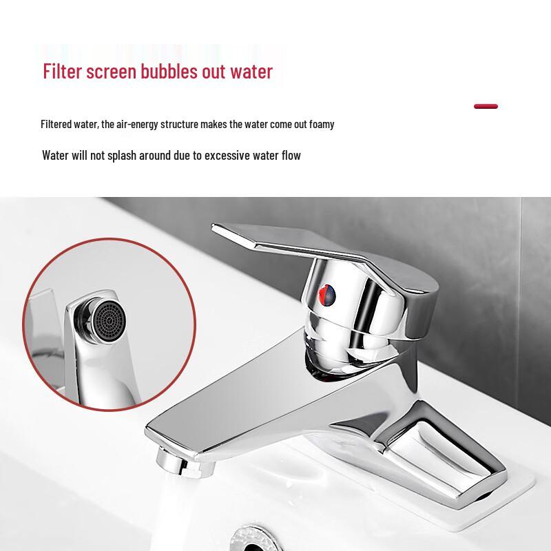 PKSUKB Elegant Copper Double-Hole Basin Faucet