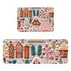 Christmas Kitchen Anti-slip Mat Carpet Flannel Doormat Two-piece Set