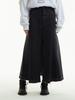 Unknown Planet Front Slit Denim Long Skirt Black