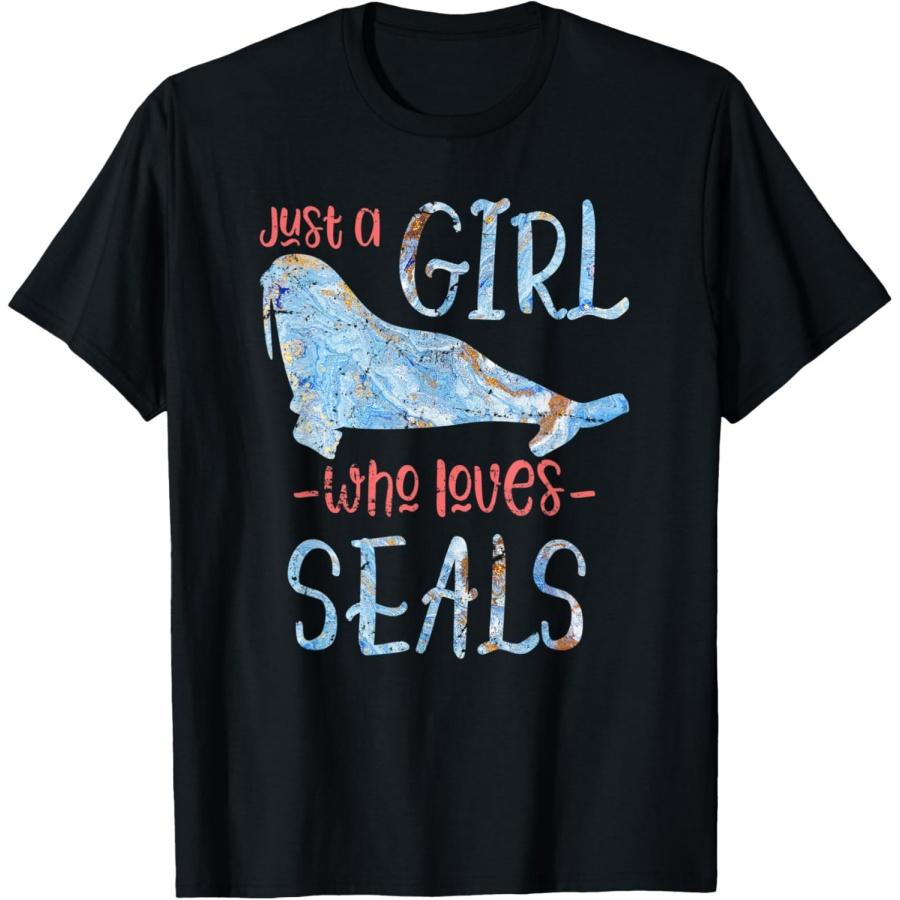 

Just A Girl Who Loves Seals Sea Lion T-Shirt XXXXXL чёрный