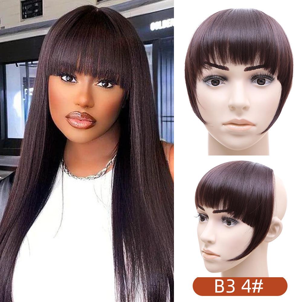 High Temperature Fiber Thick Neat Bangs Synthetic Hair Topper for Women