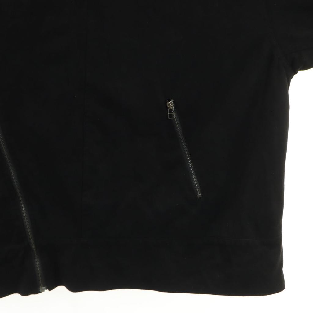 Unrelaxing Faux Suede Double Riders Jacket Black Women Used