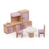 22pcs Safe Miniature Furniture for Childrens Dollhouses Creative Play Indoor Activity Ages 3 Years Old