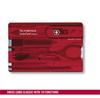 Victorinox Swiss Card Classic Translucent Red Swiss Army Knife Multifunctional Stationery Stationery Scissors Ballpoint Pen Included Swiss Made