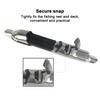 5PCS Stainless Steel Fishing Pole Wheel Seat with Rubber Pad Lightweight Fishing Reel Seat Reel Seat Deck Outdoor Fishing