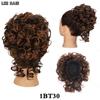 MISSQUEEN Synthetic Messy Short Hair Bun Extensions Elastic Drawstring Hair Clip Loose Big Curly Hair Extension For Women For Daily Use