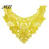 White Lace Collar for Sewing Floral Insert, Embroidery V-neck Neckline Applique, Elegant Fashion Enhancement Hollow Petal Design, Polyester Decorative