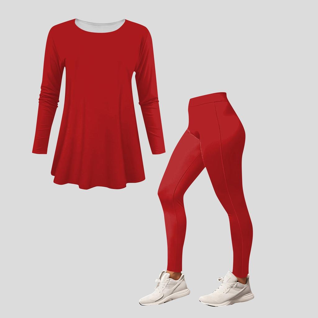 Women 2 Piece Outfits Two Piece Outfits Sets Long Sleeve Top Long Pants  Slim Fitting Home Suit Yoga Set