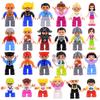Single Figures Firemen Baby Robber Policeman Mom Big Size Family Figures Building Blocks Bricks Toys for Children Gifts