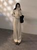 Korean Hot Girl Spring 2026 Slimming Hoodie & Floor-Length Pants Set for Women