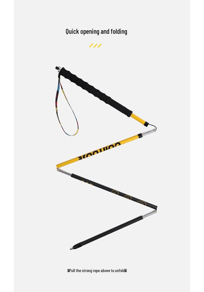 Kuangtu Ultra-Light 3K Carbon Fiber Folding Trekking Poles for Hiking