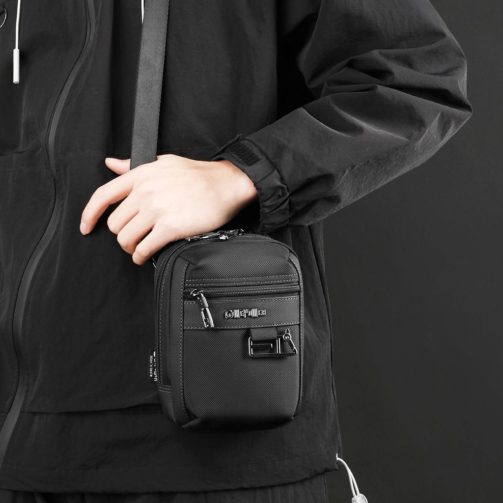 Tactical Bag, Outdoor Multi-Functial Double-Layer Mobile Phe Waist Bag, Men's Crossbody Bag, Key Storage Small Waist Bag, Portable Multi-Layer