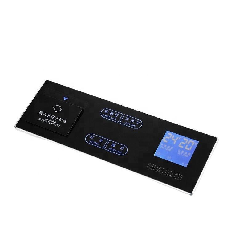 Touch Panel Screen Key Intelligent Hotel Light Switch Wall Touch Switch (Black,86*86*35mm&Eu Standard) чёрный