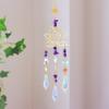 Gold Lotus Crystal Sun Catcher Prisms Window Hangings Car Pendants Home Decorations Wind Chimes For Girls Birthday Gifts