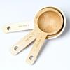Wooden Measuring Spoon 7.5-45ML Beech Walnut Portable Long Lasting Kitchen Gadget for Restaurant Home Baking Cooking Use