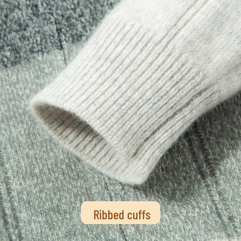 Men's 100% Merino Wool Stand-Up Collar Sweater