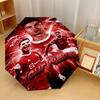 Parapluie Pliant Automatique 3 Plis Cristiano Ronaldo 8 Baleines Coupe-Vent Protection Soleil Pluie Pour Voyage Extérieur Usage Quotidien