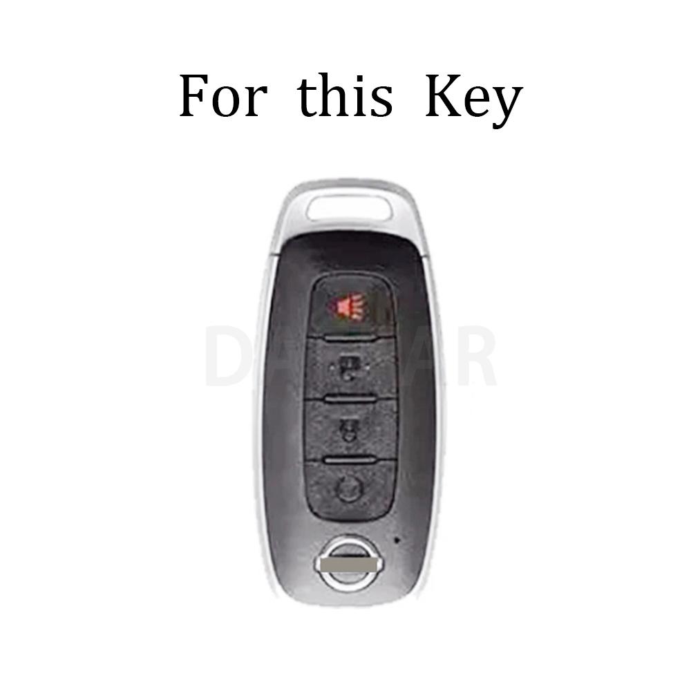 4 Buttons Tpu Car Key Case Cover Shell For Nissan X-Trail T33 Qasqhai J12 Qashqai Juke Ariya Altima Teana Keychain